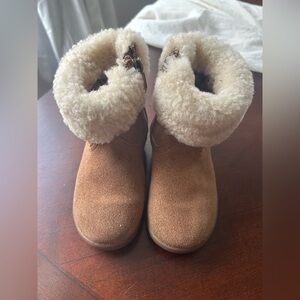 UGG Tan and Cream Shearling Boots size 7
